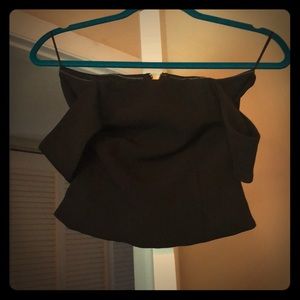 Black express off the shoulder top